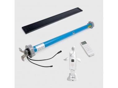 Kit Motor + Fernbedienung + Solarpanel + Anemometer - Motorisierungs-Kit für Markisen